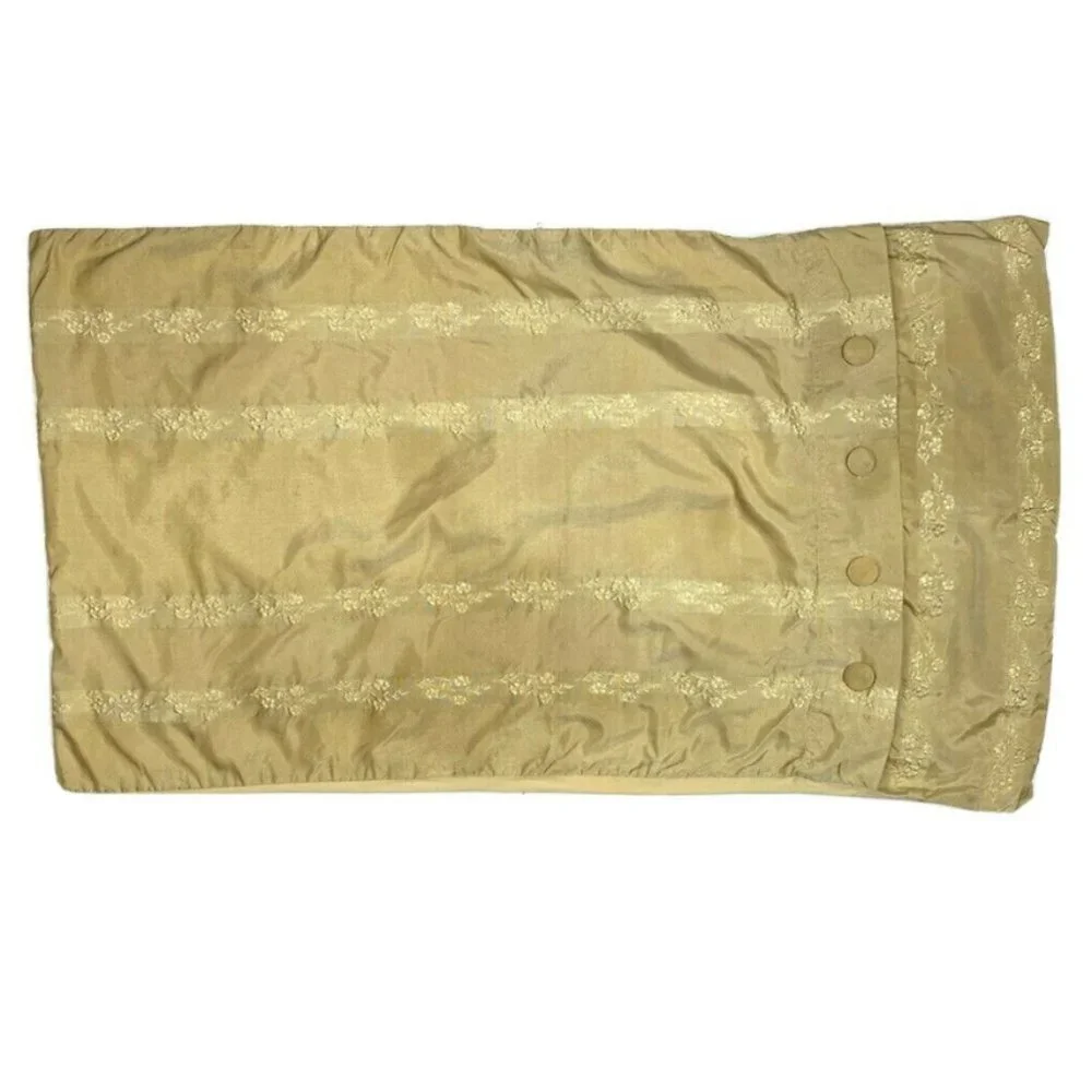 2 Luxury Silk Shams Pair Pillowcases Tan Designer